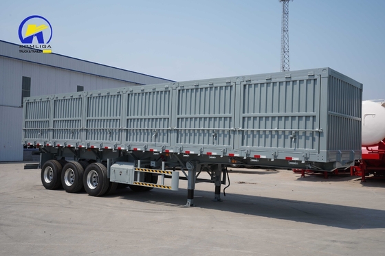 One Piece Tool Box 1m *0.5m*0.5m Sinotruk Heavy Trailer 3 Axles 80t Cargo Semi Trailer