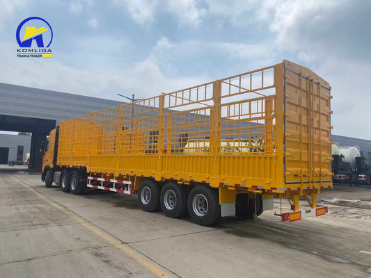 Cross Arm Type Suspension HOWO Truck Fence Cargo Semi Trailer with Suspension System