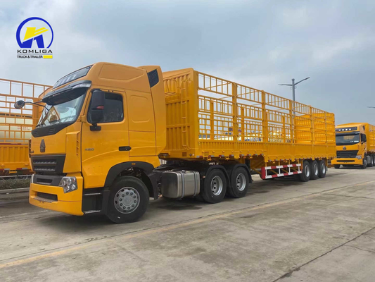 Cross Arm Type Suspension HOWO Truck Fence Cargo Semi Trailer with Suspension System