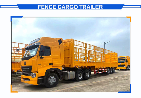 Jost Two Speed Spport Leg 3 Axles 4 Axles Fence Semi Trailer for Cargo Transportation