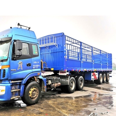 12.00r20 Tires Steel 3 Axles 40-60 Tons Stake Fence Semi Trailer for Cargo Transport