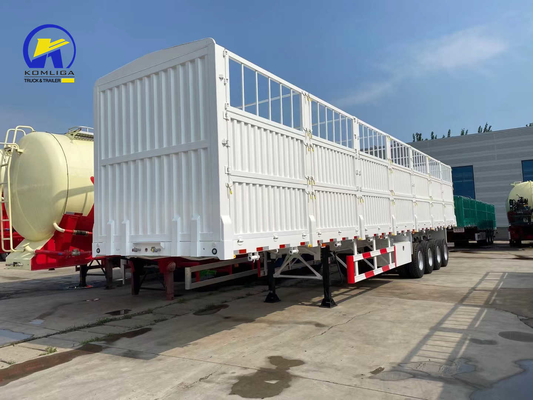 Sinotruk HOWO 3 Axles 4 Axles Flatbed Semi Trailer Cross Arm Type Suspension Fence Truck