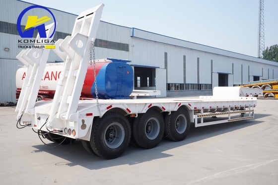 50t 60t 13m Gooseneck 50tons 60tons Lowbed Semi Trailer for Techinical Spare Parts Support