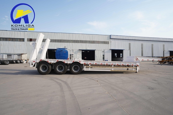 50t 60t 13m Gooseneck 50tons 60tons Lowbed Semi Trailer for Techinical Spare Parts Support