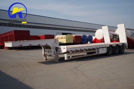 50t 60t 13m Gooseneck 50tons 60tons Lowbed Semi Trailer for Techinical Spare Parts Support