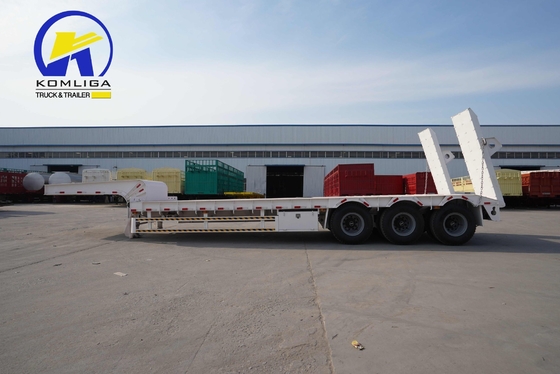 50t 60t 13m Gooseneck 50tons 60tons Lowbed Semi Trailer for Techinical Spare Parts Support