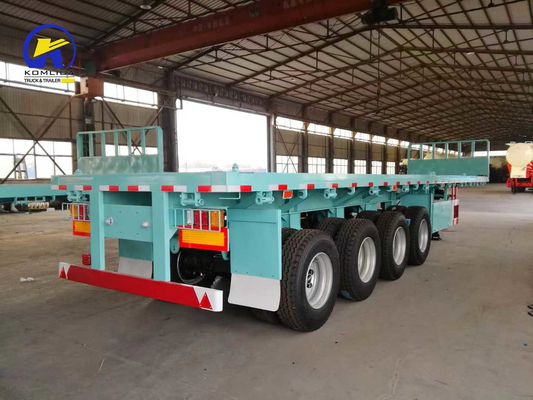80T Load Capacity 3 Axles 4 Axles Cargo Flatbed Trailer Truck for Heavy-Duty Delivery