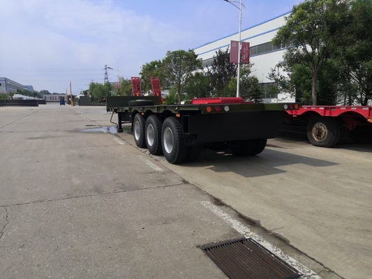 Sinotruk 3 Axles Fuwa 13t 60 Tons Lowbed Tailer with Q345b Carbon Steel Main Beam