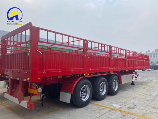 3 Axles Cargo Fence Semi Trailer Performance with Tool Box One Piece 1m *0.5m*0.5m