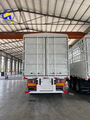 Flatbed Heavy Duty 3 Axles Fence Cargo Semi Trailer with One Piece 1m *0.5m*0.5m Tool Box