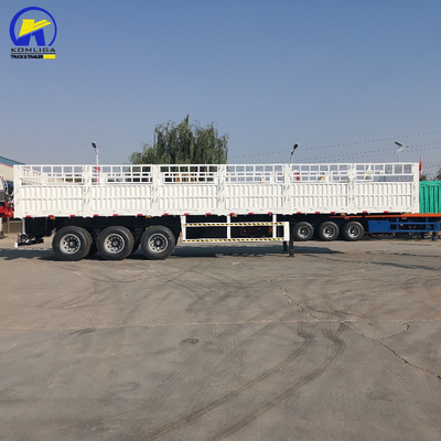 Customized 3 Axles 60tons Heavy Duty Cargo Fence Semi Trailer with Customized Request