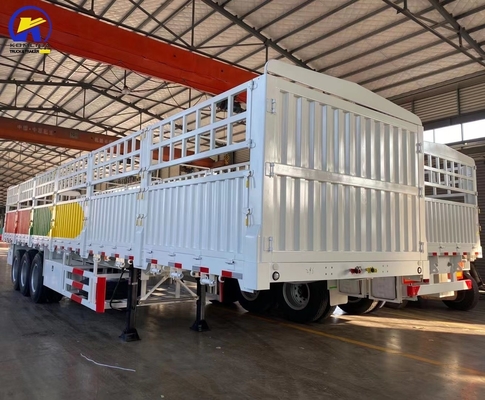 Customized 3 Axles 60tons Heavy Duty Cargo Fence Semi Trailer with Customized Request