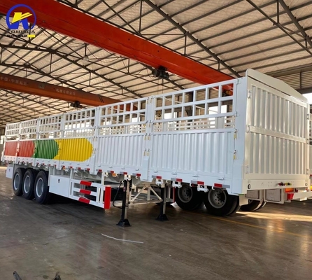 Customized 3 Axles 60tons Heavy Duty Cargo Fence Semi Trailer with Customized Request