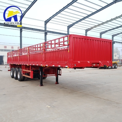 315/80r22.5.12r22.5 Tires 2023 3axle 40ton 50ton Fence Semi Cargo Trailer for African