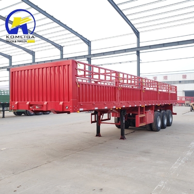 Stake Fence Semi Truck Trailer with 7000-8000mm Wheel Base and Mechanical Suspension