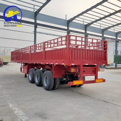 Stake Fence Semi Truck Trailer with 7000-8000mm Wheel Base and Mechanical Suspension