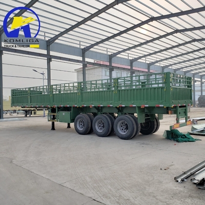 3 Axles Livestock Fence Cargo Semi Truck Trailer with Jost 2.0 or 3.5 Inch King Pin