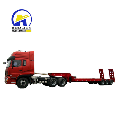 3 Axles Heavy Duty Flatbed Lowboy Trailer for Heavy-duty Long-distance Transportation
