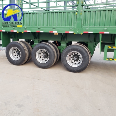 3 Axles Livestock Fence Cargo Semi Truck Trailer with Jost 2.0 or 3.5 Inch King Pin