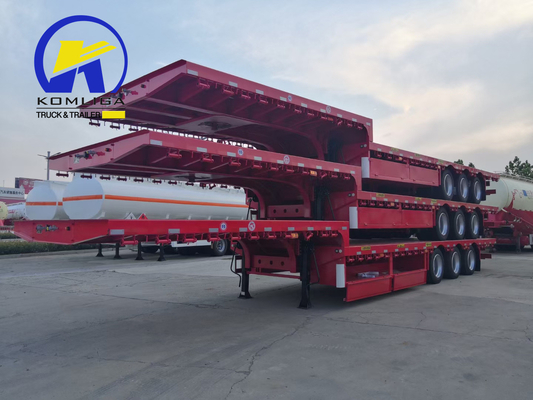 2/3/4/5 Axles Heavy Duty Gooseneck Lowbed Truck Semi Trailer using Tread 1820mm Steel