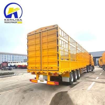 3 Axles Cargo Fence Semi Trailer with 30-100t Loading Capacity and Optional Twist Locks
