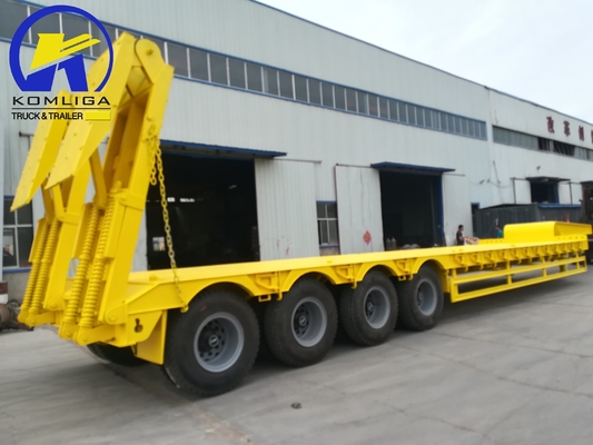 4axles Heavy Equipment Transport Low Bed Loader Truck Trailer for Semi-Trailer Rim 8.0-20