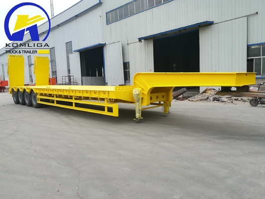 4axles Heavy Equipment Transport Low Bed Loader Truck Trailer for Semi-Trailer Rim 8.0-20