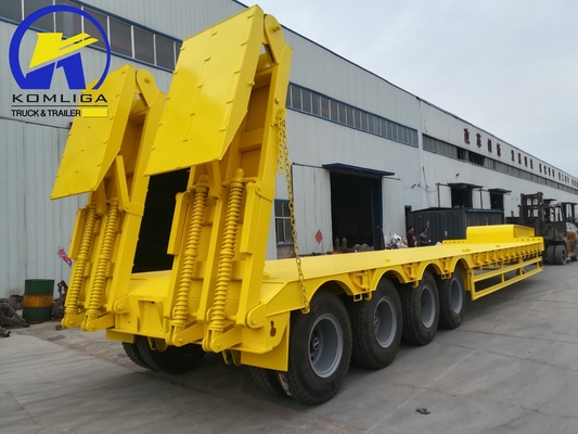 4axles Heavy Equipment Transport Low Bed Loader Truck Trailer for Semi-Trailer Rim 8.0-20