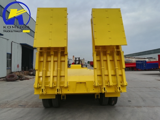 4axles Heavy Equipment Transport Low Bed Loader Truck Trailer for Semi-Trailer Rim 8.0-20