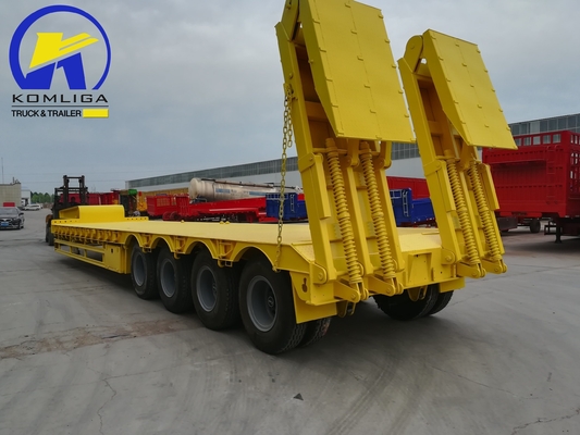 4axles Heavy Equipment Transport Low Bed Loader Truck Trailer for Semi-Trailer Rim 8.0-20