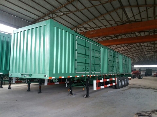 ABS Anti-lock Braking System 3 Axles 4 Axles Box Type Semi Trailer with Convertable Door