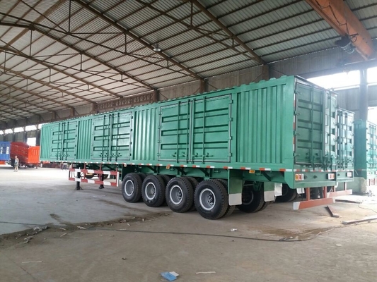 ABS Anti-lock Braking System 3 Axles 4 Axles Box Type Semi Trailer with Convertable Door