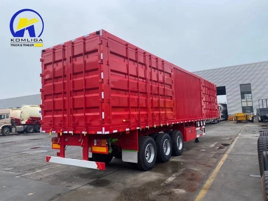ABS Anti-lock Braking System 3 Axles 4 Axles Box Type Semi Trailer with Convertable Door