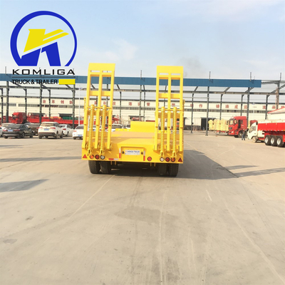 Mechanical Suspension 40FT 3axles Flatbed/Lowbed Semi-Trailer for Container/Machine