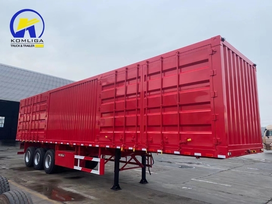 ABS Anti-lock Braking System 3 Axles 4 Axles Box Type Semi Trailer with Convertable Door
