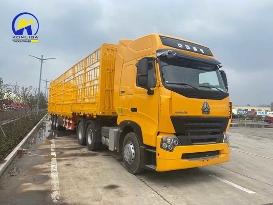 Optional Twist Locks 3 Axles Cargo Fence Semi Trailer for Techinical Spare Parts Support