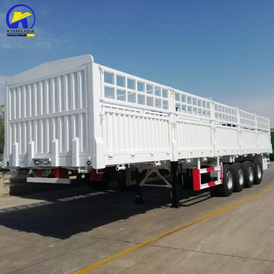 HGH 3 Axles Semi Trailer for Side Wall Cargo Box ECE Certification 13000x2500x3900mm