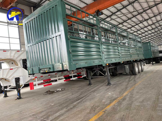 50ton Side Guard Semi Trailer with Self-dumping Function Side Beam 16mm Channel Steel