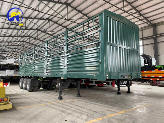 50ton Side Guard Semi Trailer with Self-dumping Function Side Beam 16mm Channel Steel