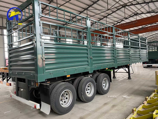 50ton Side Guard Semi Trailer with Self-dumping Function Side Beam 16mm Channel Steel