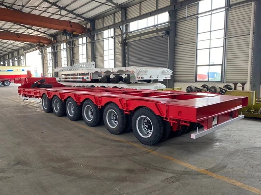 80T Load Capacity Tri-Axles Low Bed Semi Trailer with Ramp Heavy Duty