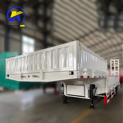 LED Light 3 Axle Gooseneck Lowbed Semi Trailer with Ramp Customized Request Customization