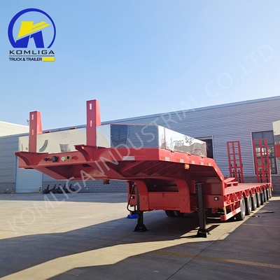 80T Load Capacity Multi Axle Lowbed Low Boy Truck Semi Trailer for Customer Requiremen