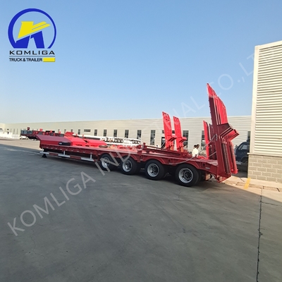 50 Ton 60 Ton 70 Tons Capacity Low Bed Lowbed Semi Trailers with Gooseneck to Russia