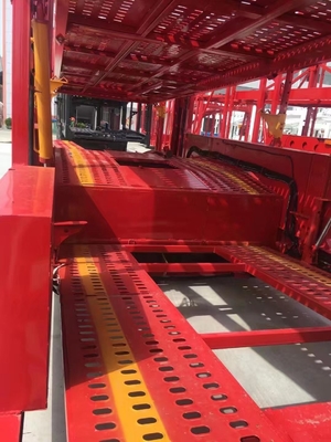 Central Asia 12 Tire Double Deck Car Transporter Trailer with 2 Spare Tire Carriers
