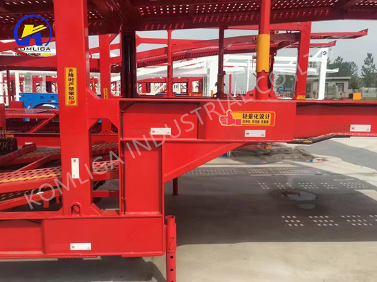 Grade Heavy Duty 3 Axle Car Carrier Transporter Semi Truck Trailer with Hydraulic Lift