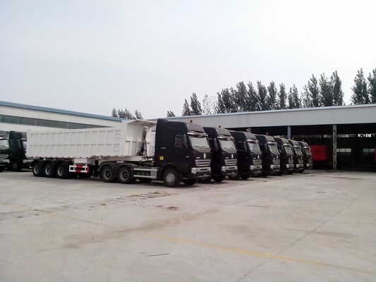 3 Axle Side End Dumper Farm Dump Trailer Tipper with ABS Anti-lock Braking System