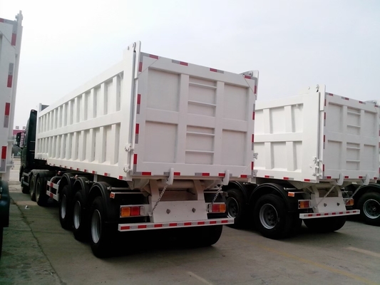 3 Axle Side End Dumper Farm Dump Trailer Tipper with ABS Anti-lock Braking System