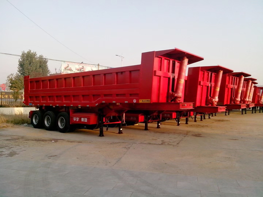 3 Axle Side End Dumper Farm Dump Trailer Tipper with ABS Anti-lock Braking System