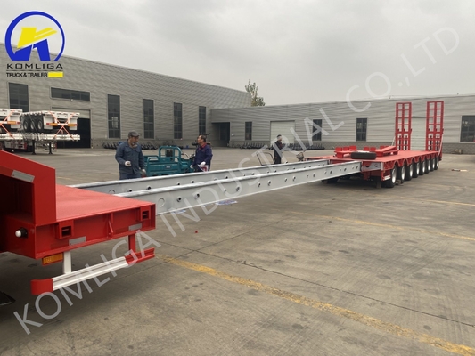 Multi 12 Tire Number Lowbed Low Bed Lowboy Loader Truck Semi-Trailer for Turkmenistan